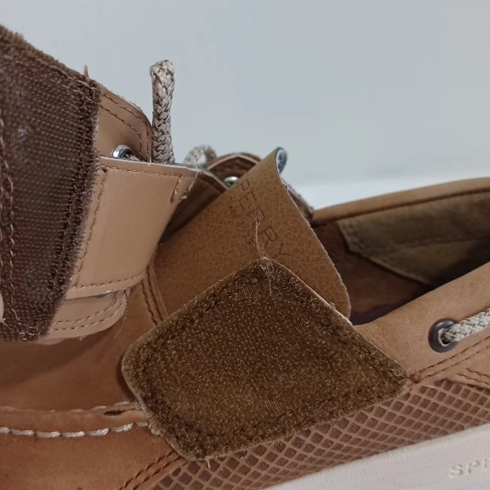 Sperry Kids Tan Brown Lace Moccasin Boat Shoes